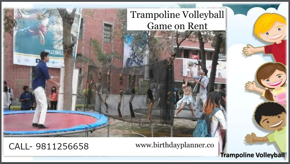 Hire Trampoline Volleyball Game on Rent
