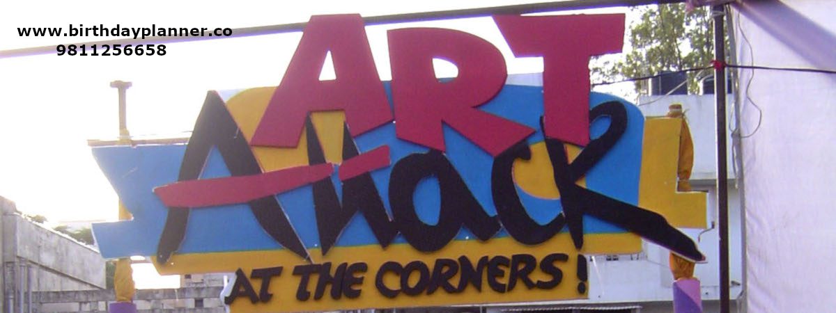 art attack theme party delhi