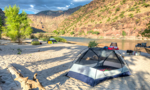 camping by river