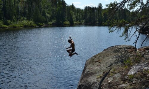 cliff jumping