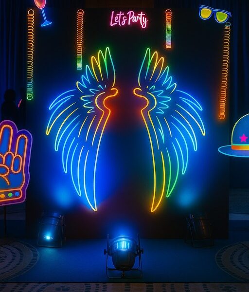 hire-neon-theme-party-decoration hire neon theme party decoration