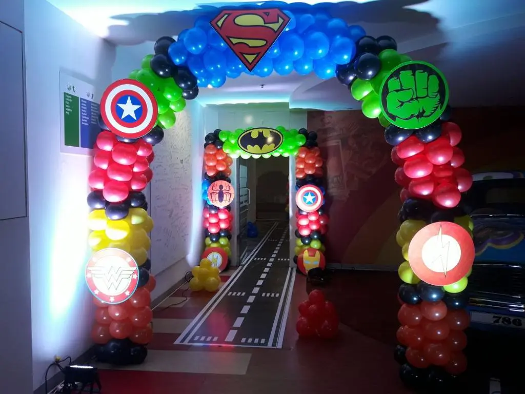 superhero-theme-party-decoration-for-birthday superhero theme party for birthday