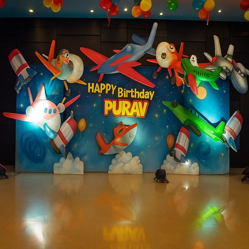 airplane theme party planner on rental