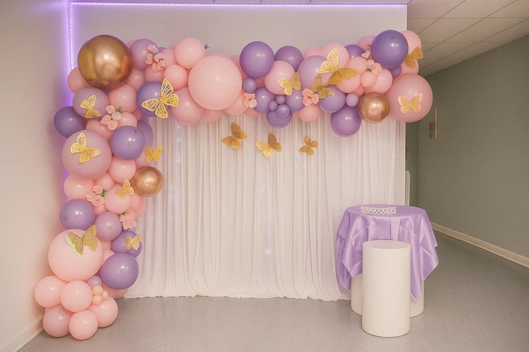 balloon decoration at home for rent