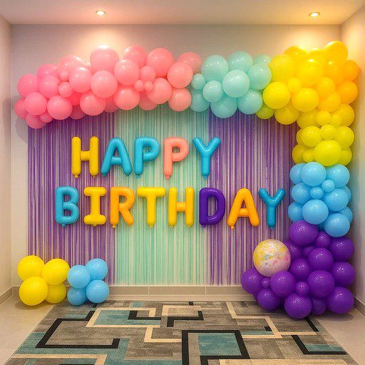 balloon decoration at home on rent