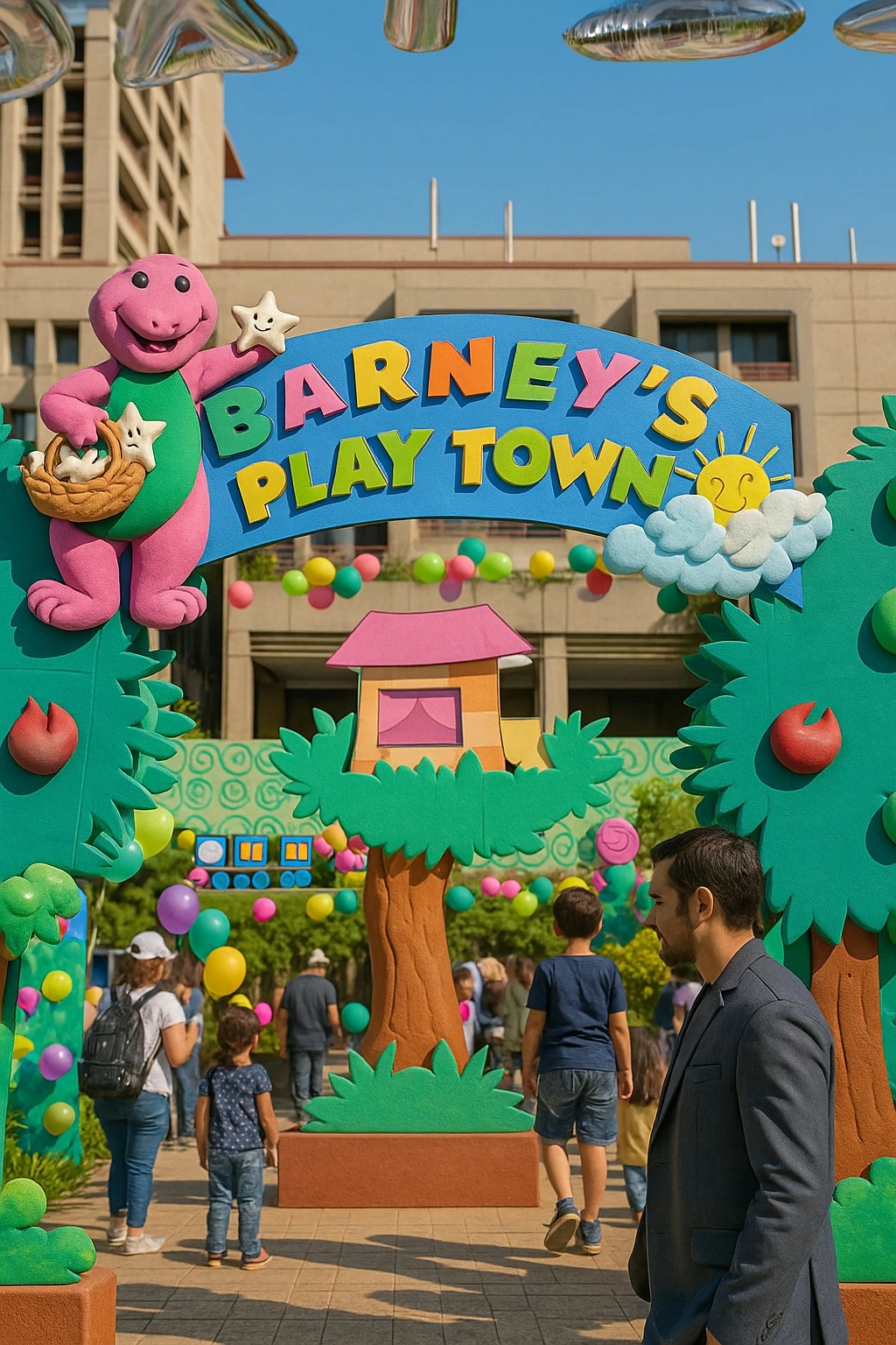 barney theme party planner on rent