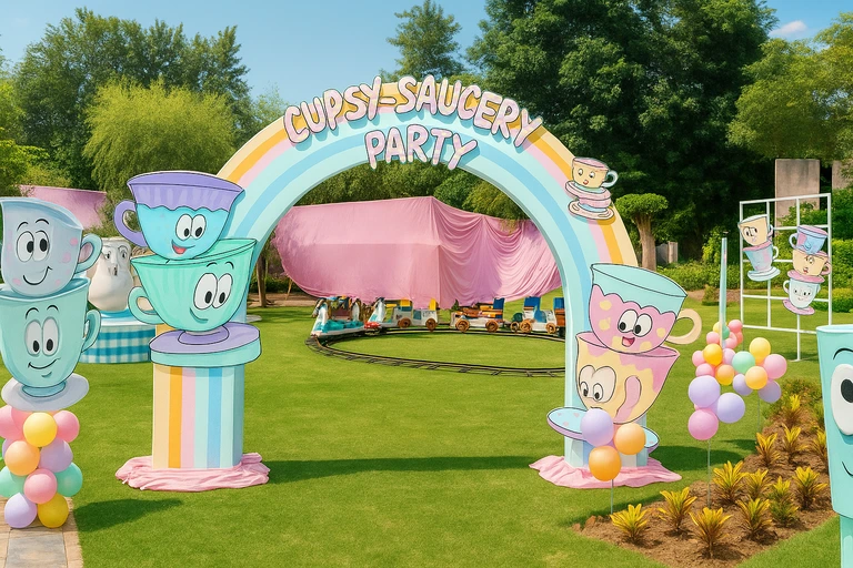 hire cup saucer theme party planner