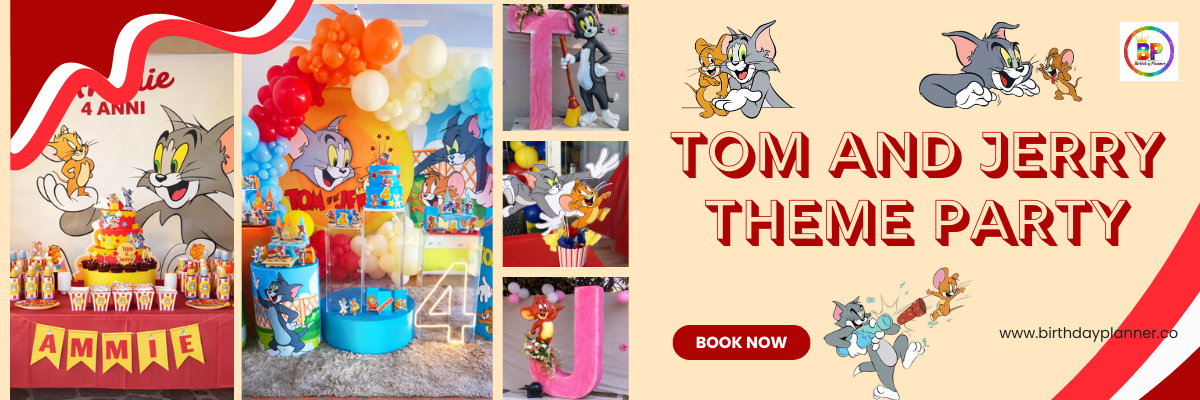 tom and jerry theme party banner
