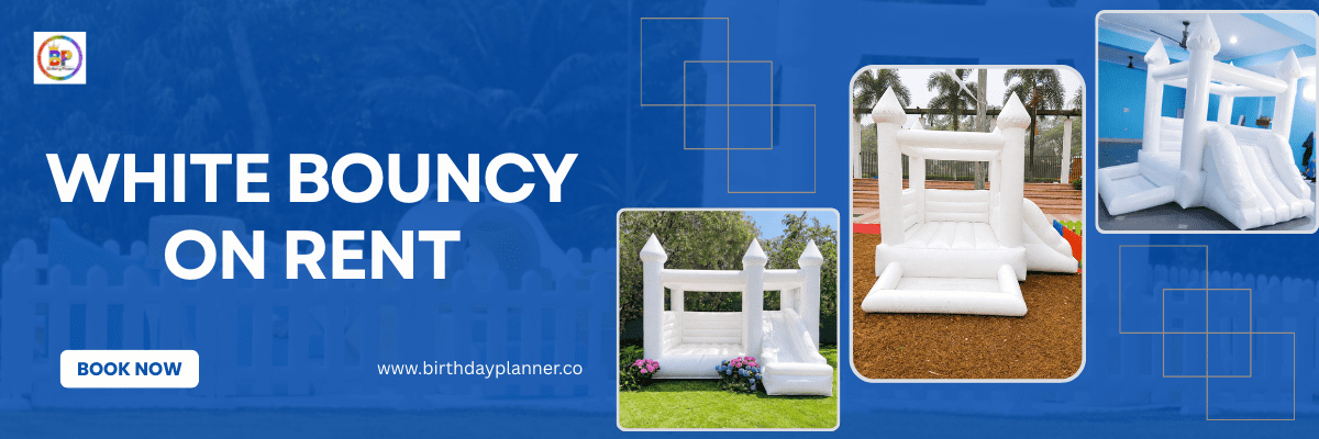 white bouncy banner
