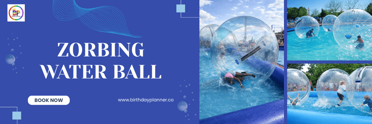 zorbing water ball banner
