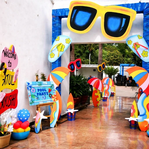 pool theme party decoration