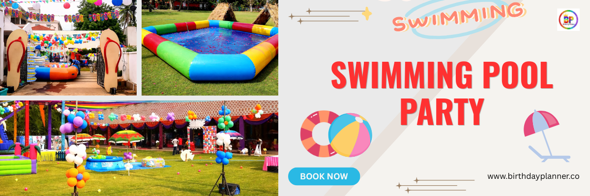 swimming pool party banner