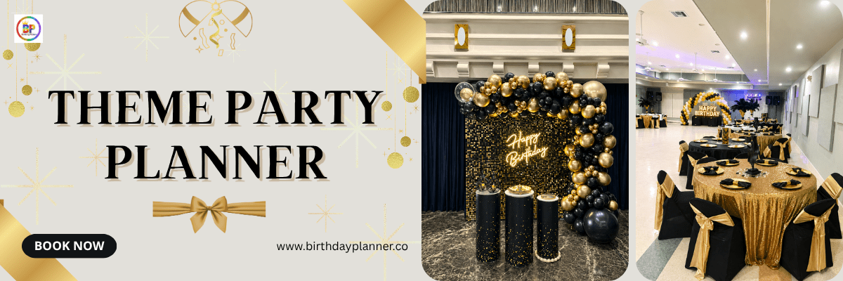 theme party planner banner